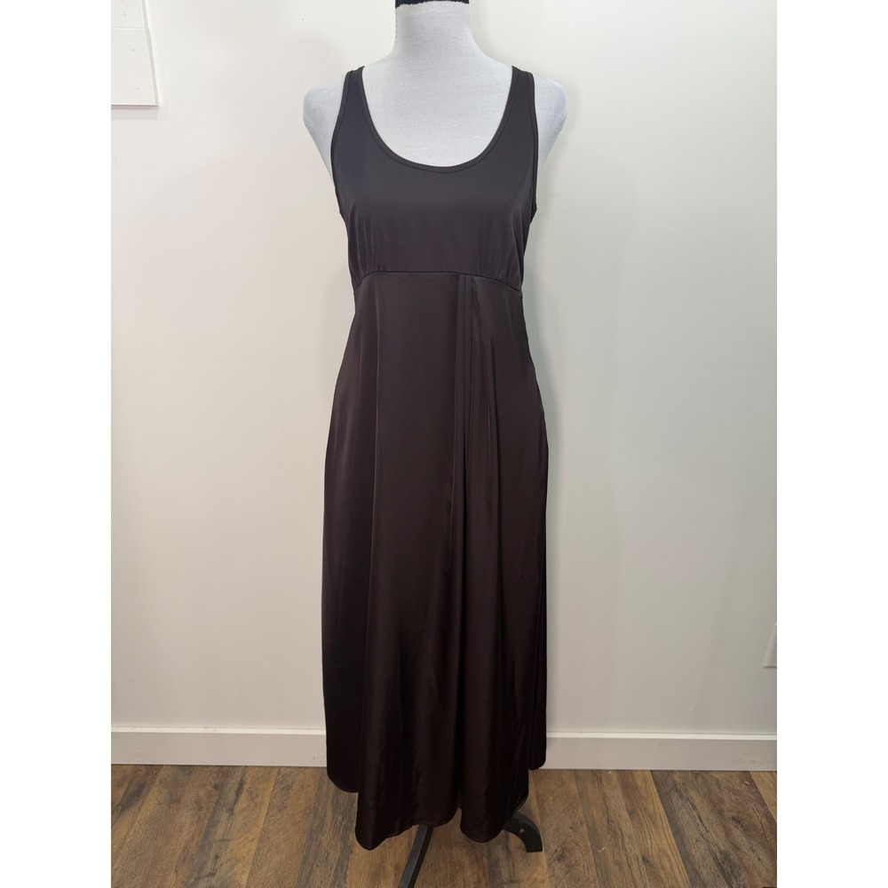 Rachel Zoe Brown Sleeveless Empire Waist Pleated Maxi Dress Womens XS